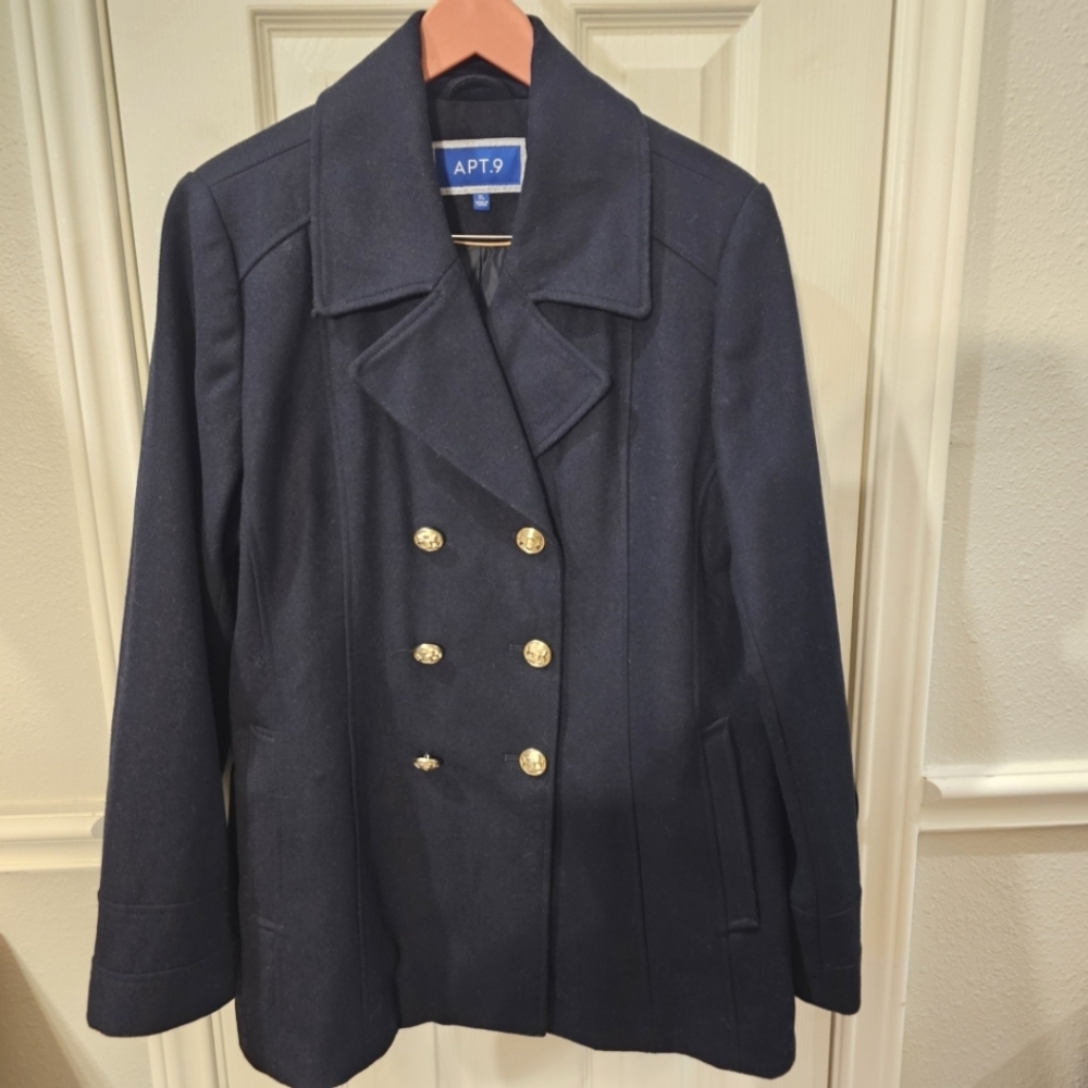 Apt. 9 Double Breasted Pea Coat 55% Wool